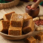 Doce de Ginguba – Dense peanut fudge squares
