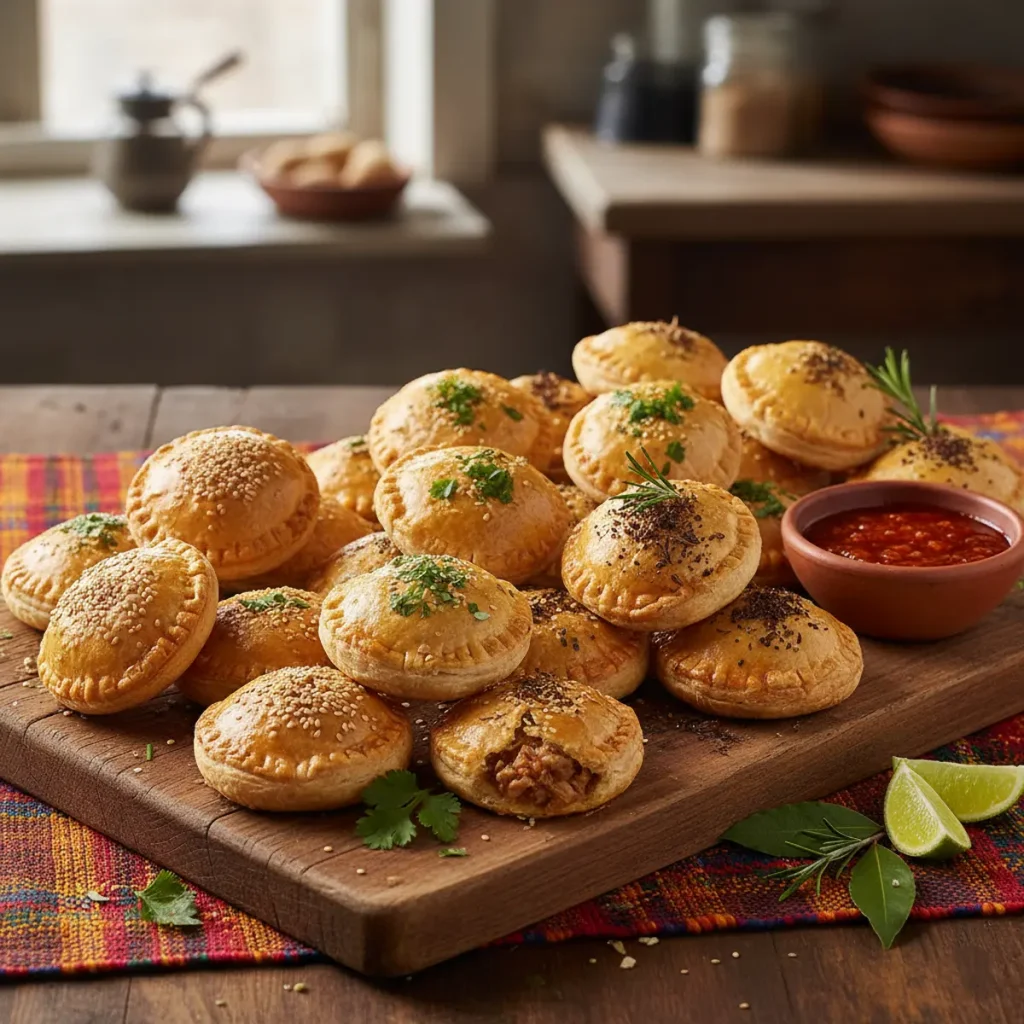 Empadas Angolanas – Mini savory pies, usually filled with fish, chicken, or game