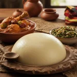 Funje Funge – เนินคล้ายโพลเอนต้าที่ยืดหยุ่น ทำจากมันสำปะหลัง (funje de bombó) หรือข้าวโพด (funje de milho) รับประทานกับสตูว์เกือบทุกชนิด