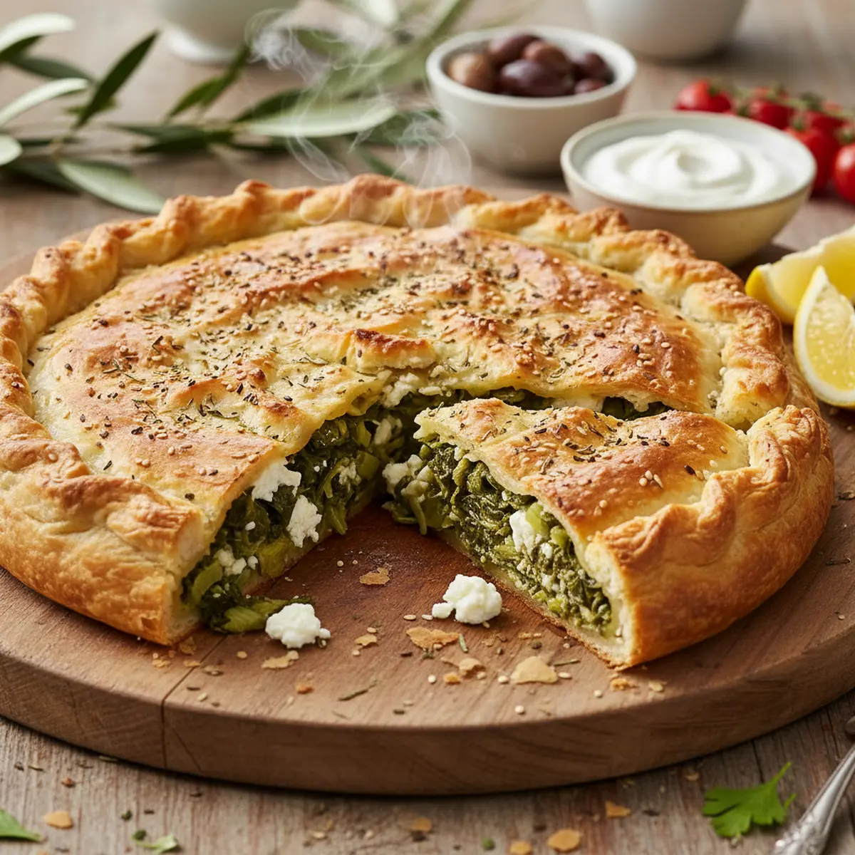 Hortopita — Græsk tærte af vilde grøntsager og feta