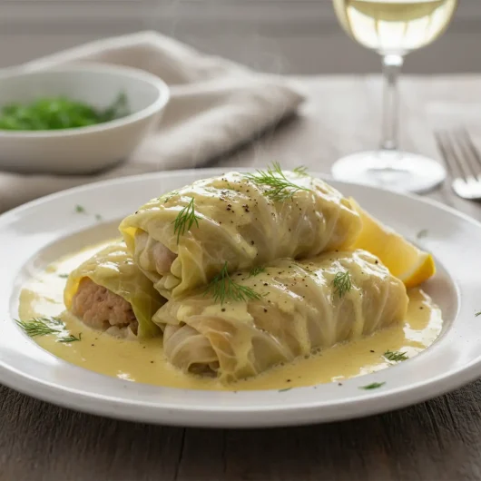 Lahanodolmades Avgolemono