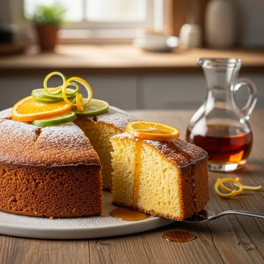 Malásia – Citrusfélékkel és rummal ízesített piskóta.