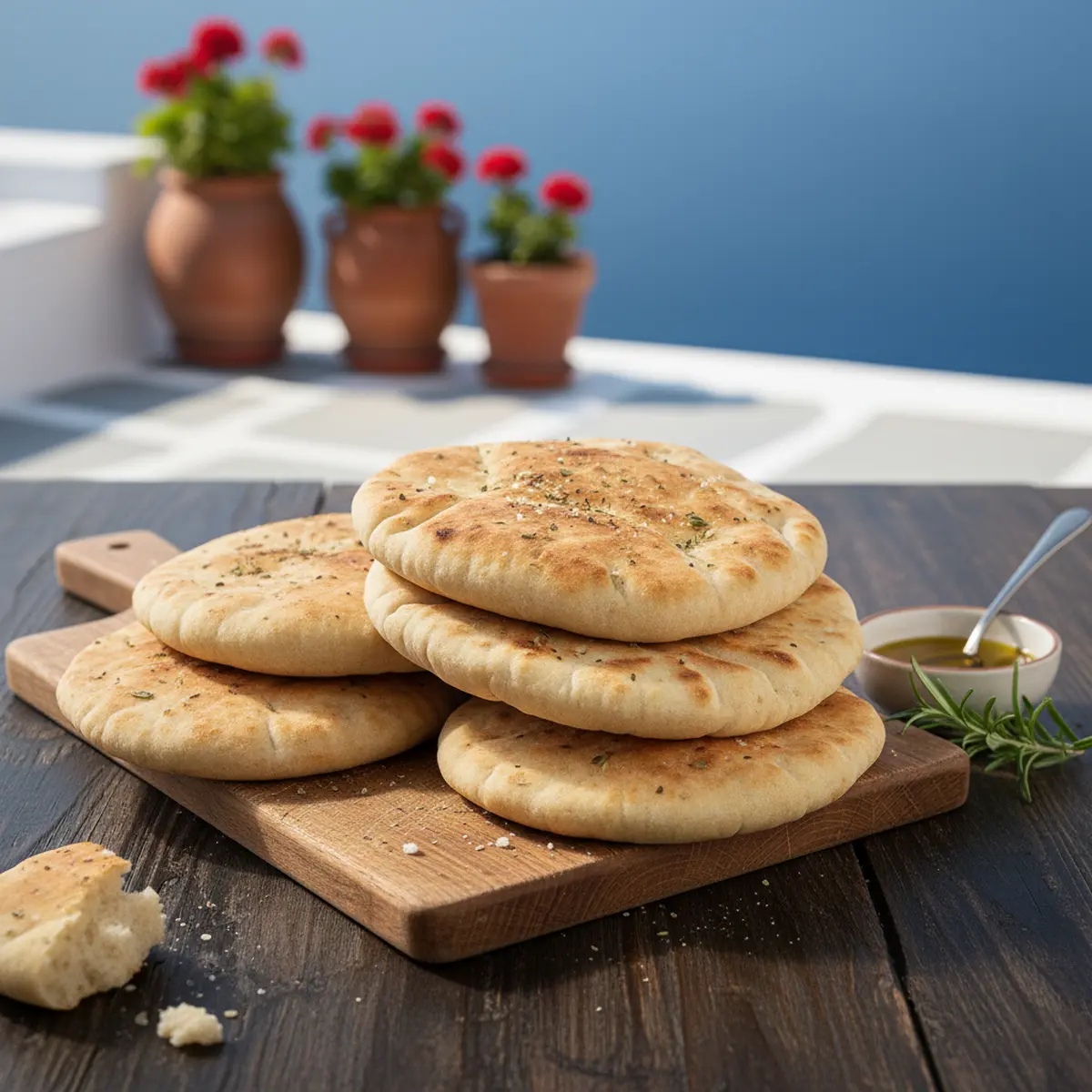 Pita (bánh mì dẹt không bỏ túi của Hy Lạp)