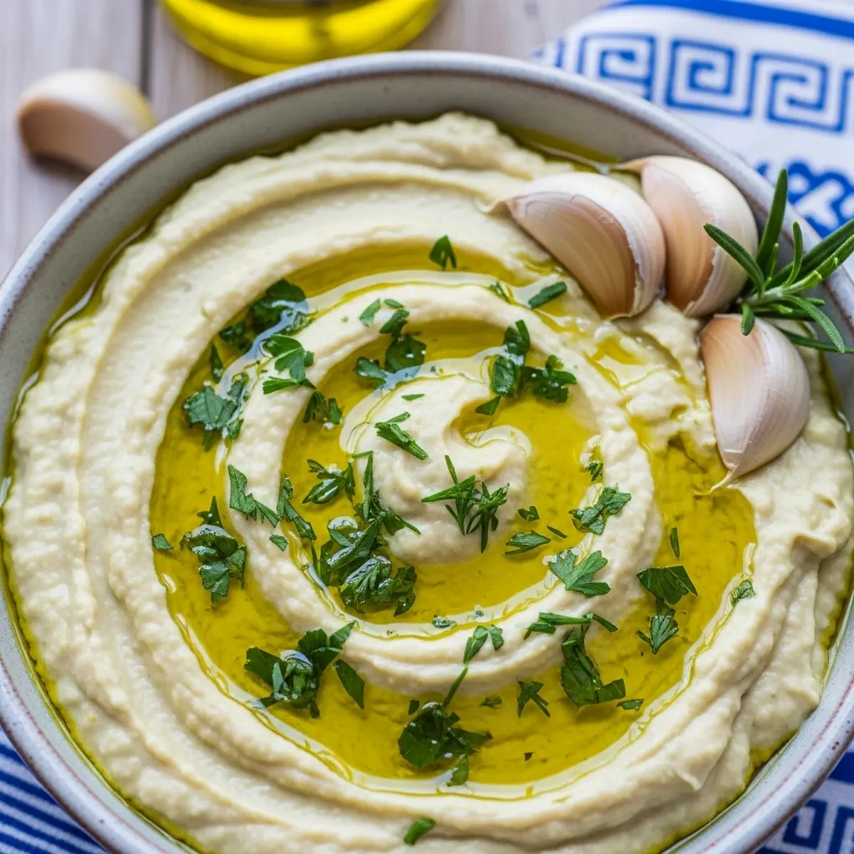 Skordalia Tyk Hvidløgs-Kartoffelpuré