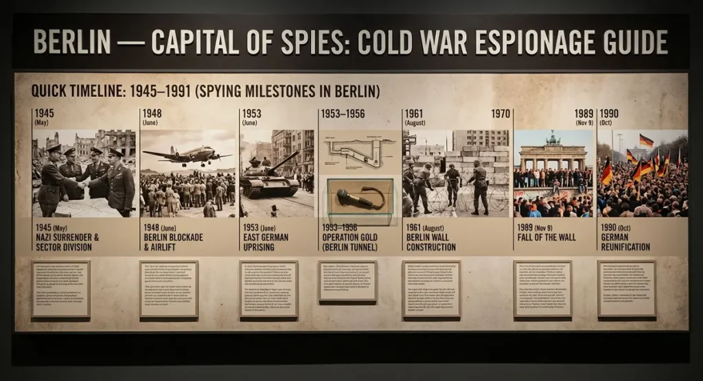 Cronologia rapida 1945–1991 (spionaggio a Berlino)