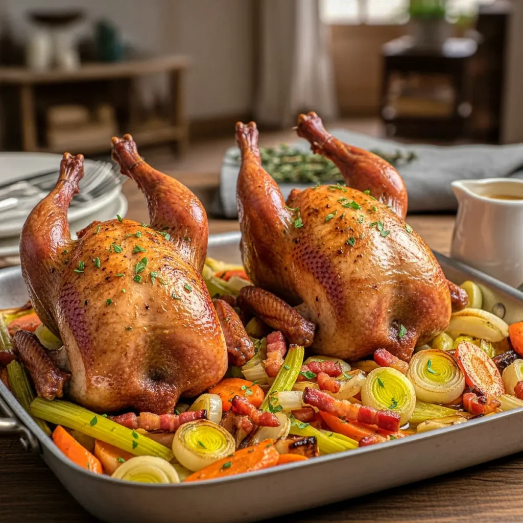 Roasted Pheasant With Root Vegetables – Rustic Countryside